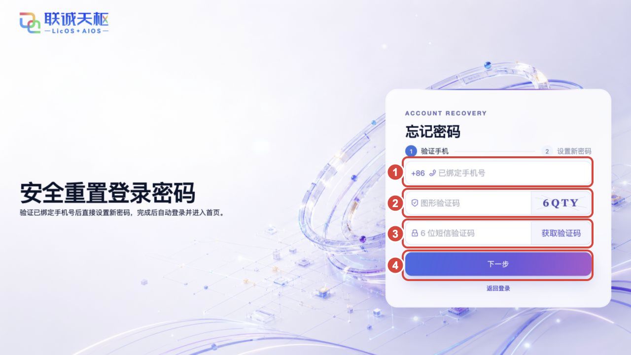 忘记密码第一步