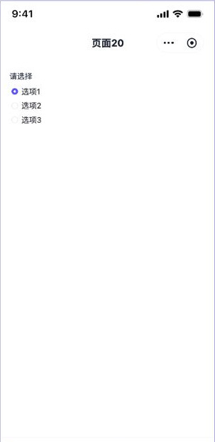 单选按钮独立页面实际效果
